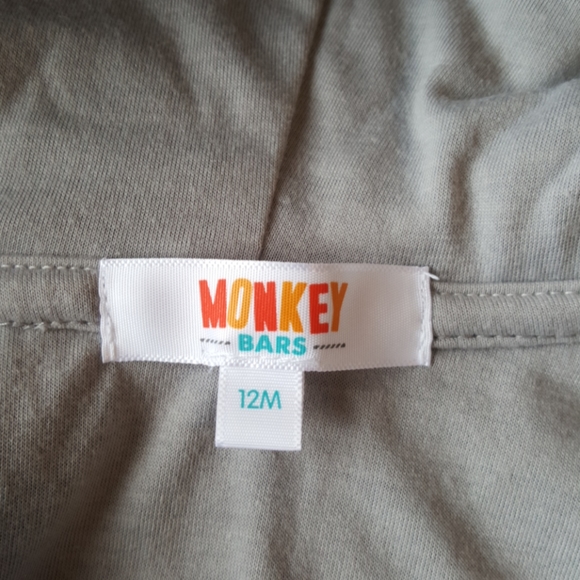 Monkey Bars super soft 12m hoodie with ears - Picture 2 of 3